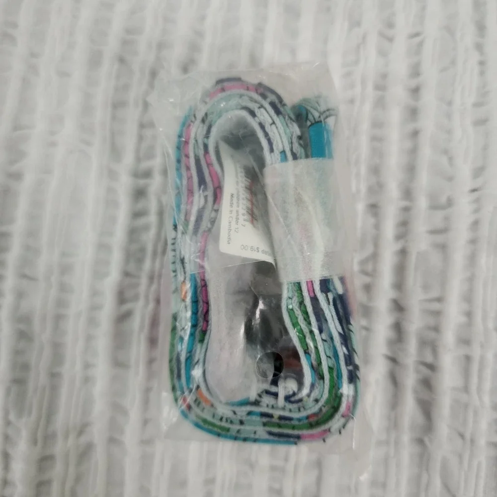 Vera Bradley Wide Lanyard Far Out Floral Pink Blue Green 28181-U67 NWT